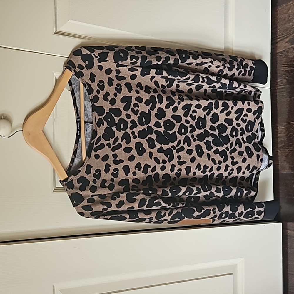 Sassy leopard print small long sleeve shirt